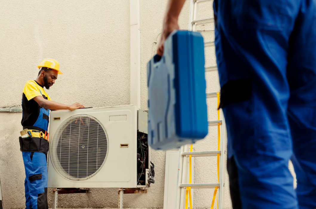 Veltric technicians installing a cooling system
